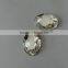oval sew-on crystal flatback glass bead with holes crystal color glass bead for wedding dress