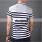 2016 Top Sale T-shirt Transfers Sports Wholesale Striped T-shirt for Men