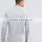 Hot Sale High Quality Custom Long Sleeve Button Placket Grey Men's Cotton/Polyester 200gsm Casual Slim Fit Polo Collar T Shirt