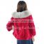 CX-G-A-81C 2016 Hot Sale Fashion Fur Coat Hand Knitted Mink Fur Woman Clothes