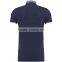 MGOO High Quality 100% Cotton Fabric Grey Stepped Hem Polo Shirts Zip Up Mens Shirts
