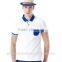 summer fashion men's two color polo shirt design with combination