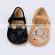 2016 Sheepskin rose flower kids non-slip flat shoes