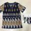 Modern style knitted blue ladies western fashion blouse for online sale