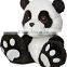 Embroidery Black & White Cartoon Panda with Big Eyes Animal Toy