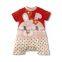 cute animal short sleeve 100% cotton harem baby romper