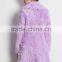 YR673 Women Genuine Curly Lamb Fur Coat Kalgan Sheep Skin Fur Coat