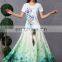 Fashion casual long printed maxi skirt for women bohemia dress