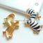 Trendy colorful Crystal Animal Toy Hobbyhorse Enamel Brooch Pin Horse Decoration Garment Accessories