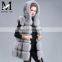 Top Fashion New Design Luxury Real Fox Fur Hood Vest Pattern / Women Winter Sleeveless Hooded Vest