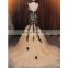 Elegant Appliqued High Collar Mermaid Prom Dresses 2016 Top Selling Open Back Tulle Sweep Train Evening Dress Vestido De Noiva