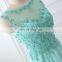 Wholesale Applique Beaded Mint Chiffon Long Evening Gowns Evening Dresses LX329