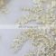 China suppliers beaded lace fabric/3d flower french beaded lace fabric for wedding dress