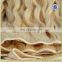Cheap hair extensions 6A grade beautiful color 613 color natural blonde curly human hair extensions