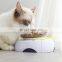 Transparent Cat Ear-shaped Pets Feeder Water Bowl Large Capacity Dog Bowl Neck Protection