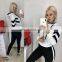 Two Piece Blank Crop Top Custom Logo Women Custom Custom Print Logo High Waist Long Sleeve Plain Sweat Suits