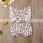 Baby Girls Cherry Pattern Romper 2019 New Summer Newborn Baby Girl Floral Romper Fly Sleeve Jumpsuit Lace Outfit Clothes Sunsuit