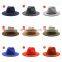 autumn and winter woolen jazz hat British classic flat hat European and American men women fedora hats flat-brimmed fashion cap