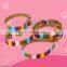 Eco-Friendly colorful pet supplies dog leash collar pu leather set