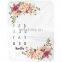 Baby Monthly Milestone Blanket Large 60"x40" Floral Wreath & Headband