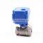 Brass SS304 PVC 2 way electric motor control motorized ball valve for water