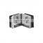 Frameless Glass Shower Door Clamp Fillet 90 Degree Bilateral Stainless Steel ss304 316 zinc alloy chrome