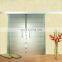 Frameless frosted glass kitchen cabinet doors