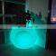 Waterproof led illuminate glowing flower pot /outdoor plastic flower vase