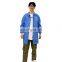Disposable anti dust waterproof Lab Coats gown Unisex Coat for Adult with Knitted Cuffs and Collar SMS