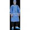 Disposable Blue Isolation Gown SMS Knitted Cuffs Surgical Aprons Non Woven Medical Isolation Gown