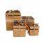New Natural And Safe Material Design Bamboo Box With Ribbon Tie