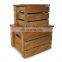 Vintage used wood crate decorative storage for wine