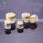 Good price High Quality Empty Glass Bottle Cosmetics Cream Glass Cosmetic Jar with bamboo lid white frosted cosmetic glass jar