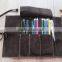 handmade cow leather cosmetic organizer bag large capacity makeup organizer pen holder bag