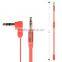 NEW flat wire 3.5mm electrical audio cable with volume control