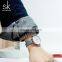 SHENGKE SK Ladies Watch Soft Leather Band Marbling Dial Quartz Watches Gift For Woman Ladies Custom Logo Watch OEM K0066L