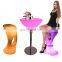 Hookah Lounge Furniture Sofa /Led Outdoor Rechargeable Modern Waterproof Commercial Bar Furniture Led Cocktail Table and Chair
