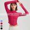 Womens Slim Fit Sports Running Jackets Long Sleeve Thumb Hole Fitness Tops Small Stand-up Collar Zipper Yoga Jacket For Women
