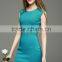 2016 new arrival knit beaded dress slim hip hop sleeveless dress with modern beading design