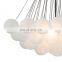 Hot selling modern design metal industrial frosted glass ball lampshade chandelier  for home decoration room LED cloud light