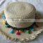 Hot sale paper braid& knit tassel panama hat for sale