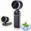 Foldable Handheld Turbo Fan with LED Display - USB Rechargeable, 5 Speeds, 1800mAh Battery, Ultra-Quiet Portable Fan for Travel