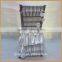 C109A White Sequin and tulle fabric cheap wedding chair covers
