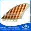Easy Maneuverable Fcs/Future Quads Fin, Durable Epoxy Resin Fiberglass Honeycomb, Half Carbon Side Fin, Wooden Rear Fin