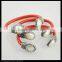 LFD-B0027 Wholesale For Women Natural Pearl Pave Rhinestone Crystal Leather Bangles Bracelet in Red Color Jewelry Finding