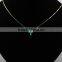 Synthetic Kiwi Green Opal Cross Pendant With 18K Plated 925 Sterling Silver Chain Necklace
