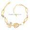 Lovely Owl Crystal Rhinestone Bracelet ,Gold Link Bracelet With Rhinestone