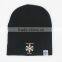 plain flat brim beanie hat for men