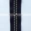 10# Big Double Line Diamond Crystal Rhinestone Zipper