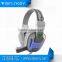 Top quality long wired stereo headphone for computer mp3 player headphone wholesale